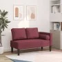 Sofá diván con cojines tela rojo tinto de , Divanes - Ref: Foro24-4007586, Precio: 167,67 €, Descuento: %