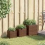 Jardineras 3 unidades ratán sintético marrón de , Maceteros y jardineras - Ref: Foro24-366396, Precio: 82,96 €, Descuento: %