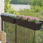 Jardineras con ganchos 2 unidades ratán sintético negro de , Maceteros y jardineras - Ref: Foro24-366404, Precio: 93,70 €, De...