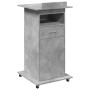 Atril con ruedas y cajón madera ingeniería hormigón 55x55x107cm de , Escritorios - Ref: Foro24-848027, Precio: 107,28 €, Desc...