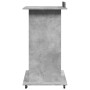 Atril con ruedas y cajón madera ingeniería hormigón 55x55x107cm de , Escritorios - Ref: Foro24-848027, Precio: 107,28 €, Desc...