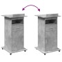 Atril con ruedas y cajón madera ingeniería hormigón 55x55x107cm de , Escritorios - Ref: Foro24-848027, Precio: 107,28 €, Desc...