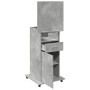 Atril con ruedas y cajón madera ingeniería hormigón 55x55x107cm de , Escritorios - Ref: Foro24-848027, Precio: 107,28 €, Desc...