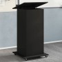 Atril con ruedas y cajón madera ingeniería negro 55x55x107 cm de , Escritorios - Ref: Foro24-848025, Precio: 152,51 €, Descue...