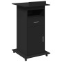 Atril con ruedas y cajón madera ingeniería negro 55x55x107 cm de , Escritorios - Ref: Foro24-848025, Precio: 152,51 €, Descue...