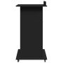 Atril con ruedas y cajón madera ingeniería negro 55x55x107 cm de , Escritorios - Ref: Foro24-848025, Precio: 152,51 €, Descue...