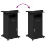 Atril con ruedas y cajón madera ingeniería negro 55x55x107 cm de , Escritorios - Ref: Foro24-848025, Precio: 152,51 €, Descue...
