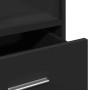Atril con ruedas y cajón madera ingeniería negro 55x55x107 cm de , Escritorios - Ref: Foro24-848025, Precio: 152,51 €, Descue...