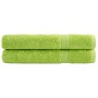 Toallas premium SOLUND 2 uds verde manzana 100x200 cm 600 gsm de , Toallas - Ref: Foro24-137509, Precio: 60,44 €, Descuento: %