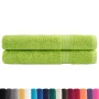 Toallas premium SOLUND 2 uds verde manzana 100x200 cm 600 gsm de , Toallas - Ref: Foro24-137509, Precio: 60,44 €, Descuento: %