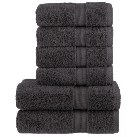 Juego de toallas premium SOLUND 6 unidades antracita 600 gsm de , Toallas - Ref: Foro24-137554, Precio: 55,50 €, Descuento: %