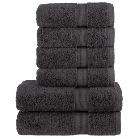 Juego de toallas premium SOLUND 6 unidades antracita 600 gsm de , Toallas - Ref: Foro24-137554, Precio: 55,50 €, Descuento: %