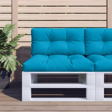 Cojín para sofá de palets de tela azul claro 80x40x12 cm de , Cojines para sillas y sofás - Ref: Foro24-360605, Precio: 24,59...