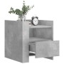 Mesita de noche madera de ingeniería gris hormigón 45x50x50 cm de , Mesitas de noche - Ref: Foro24-848279, Precio: 55,02 €, D...