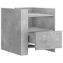 Mesita de noche madera de ingeniería gris hormigón 45x50x50 cm de , Mesitas de noche - Ref: Foro24-848279, Precio: 55,02 €, D...