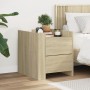 Mesita de noche madera de ingeniería roble Sonoma 45x50x50 cm de , Mesitas de noche - Ref: Foro24-848285, Precio: 55,96 €, De...
