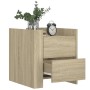 Mesita de noche madera de ingeniería roble Sonoma 45x50x50 cm de , Mesitas de noche - Ref: Foro24-848285, Precio: 55,96 €, De...