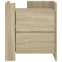 Mesita de noche madera de ingeniería roble Sonoma 45x50x50 cm de , Mesitas de noche - Ref: Foro24-848285, Precio: 55,96 €, De...