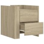 Mesita de noche madera de ingeniería roble Sonoma 45x50x50 cm de , Mesitas de noche - Ref: Foro24-848285, Precio: 55,96 €, De...