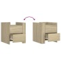 Mesita de noche madera de ingeniería roble Sonoma 45x50x50 cm de , Mesitas de noche - Ref: Foro24-848285, Precio: 55,96 €, De...