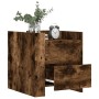 Mesita de noche madera de ingeniería roble ahumado 45x50x50 cm de , Mesitas de noche - Ref: Foro24-848287, Precio: 56,47 €, D...