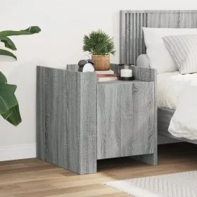 Mesita de noche madera de ingeniería gris Sonoma 45x50x50 cm by , Nightstands - Ref: Foro24-848302, Price: 47,75 €, Discount: %