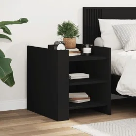 Mesita de noche madera de ingeniería negro 45x50x50 cm by , Nightstands - Ref: Foro24-848291, Price: 45,97 €, Discount: %