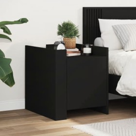 Mesita de noche madera de ingeniería negro 45x50x50 cm de , Mesitas de noche - Ref: Foro24-848298, Precio: 52,67 €, Descuento: %