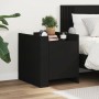 Mesita de noche madera de ingeniería negro 45x50x50 cm de , Mesitas de noche - Ref: Foro24-848298, Precio: 52,67 €, Descuento: %