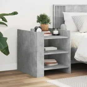 Mesita de noche madera de ingeniería gris hormigón 45x50x50 cm de , Mesitas de noche - Ref: Foro24-848293, Precio: 44,27 €, D...