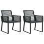 Sillas de jardín 2 unidades ratán sintético negro de , Sillas de jardín - Ref: Foro24-4008113, Precio: 193,91 €, Descuento: %