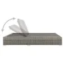 Tumbona doble de ratán sintético gris de vidaXL, Camas para exteriores - Ref: Foro24-312155, Precio: 355,58 €, Descuento: %