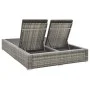 Tumbona doble de ratán sintético gris de vidaXL, Camas para exteriores - Ref: Foro24-312155, Precio: 355,58 €, Descuento: %
