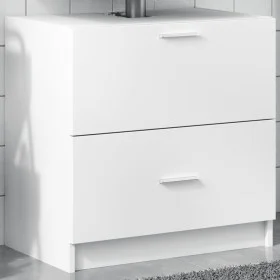 Armario de lavabo madera de ingeniería blanco 59x37x59 cm de , Muebles de baño - Ref: Foro24-848108, Precio: 69,77 €, Descuen...