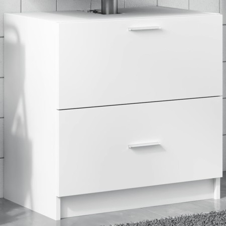 Armario de lavabo madera de ingeniería blanco 59x37x59 cm de , Muebles de baño - Ref: Foro24-848108, Precio: 70,82 €, Descuen...