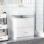 Armario de lavabo madera de ingeniería blanco 59x37x59 cm de , Muebles de baño - Ref: Foro24-848108, Precio: 70,82 €, Descuen...
