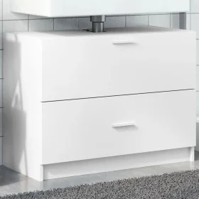 Armario de lavabo madera de ingeniería blanco 78x37x59 cm de , Muebles de baño - Ref: Foro24-848115, Precio: 84,60 €, Descuen...