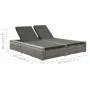 Tumbona doble de ratán sintético gris de vidaXL, Camas para exteriores - Ref: Foro24-312155, Precio: 355,58 €, Descuento: %