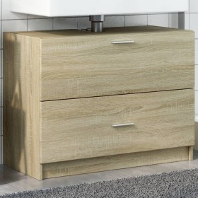 Armario de lavabo madera de ingeniería roble Sonoma 78x37x59 cm de , Muebles de baño - Ref: Foro24-848117, Precio: 86,31 €, D...