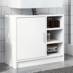 Armario para lavabo madera de ingeniería blanco 63x29x55 cm de , Muebles de baño - Ref: Foro24-848129, Precio: 55,94 €, Descu...