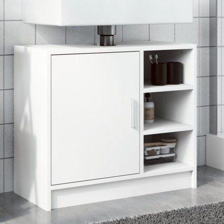 Armario para lavabo madera de ingeniería blanco 63x29x55 cm de , Muebles de baño - Ref: Foro24-848129, Precio: 55,94 €, Descu...
