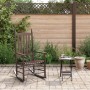 Silla mecedora con mesa plegable madera maciza de álamo marrón de , Mecedoras - Ref: Foro24-3281256, Precio: 168,18 €, Descue...