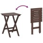 Silla mecedora con mesa plegable madera maciza de álamo marrón de , Mecedoras - Ref: Foro24-3281256, Precio: 168,18 €, Descue...
