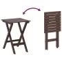 Silla mecedora con mesa plegable madera maciza de álamo marrón de , Mecedoras - Ref: Foro24-3281256, Precio: 165,66 €, Descue...