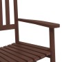 Silla mecedora con mesa plegable madera maciza de álamo marrón de , Mecedoras - Ref: Foro24-3281256, Precio: 168,18 €, Descue...