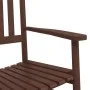 Silla mecedora con mesa plegable madera maciza de álamo marrón de , Mecedoras - Ref: Foro24-3281256, Precio: 165,66 €, Descue...
