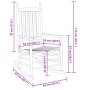 Silla mecedora con mesa plegable madera maciza de álamo marrón de , Mecedoras - Ref: Foro24-3281256, Precio: 168,18 €, Descue...