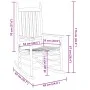 Silla mecedora con mesa plegable madera maciza de álamo marrón de , Mecedoras - Ref: Foro24-3281256, Precio: 165,66 €, Descue...