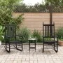 Mecedoras con asiento curvo 2 uds madera álamo maciza negro de , Mecedoras - Ref: Foro24-3281586, Precio: 198,78 €, Descuento: %