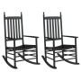 Mecedoras con asiento curvo 2 uds madera álamo maciza negro de , Mecedoras - Ref: Foro24-3281586, Precio: 200,55 €, Descuento: %